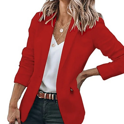 Chic Black Blazer with Puff Sleeves for Women