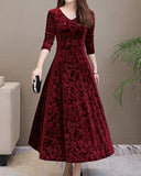 Classic Women's Three-Quarter Sleeve Dress
