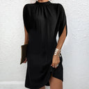 Chic High Collar Mini Dress