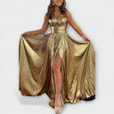 Metallic Maxi Dress for Special Events