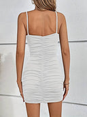 Chic Wrap Mini Dress with Spaghetti Straps