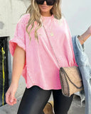 Trendy Oversized Studded Tee