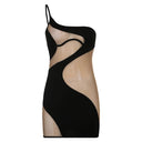 Sleek Mesh Dress with Chic Slits
