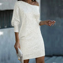 Chic Sequin Party Dress with Bold Contrast