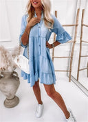 Chic Women's Denim Midi Dress