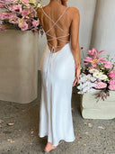 Chic Solid Color A-Line Camisole Dress
