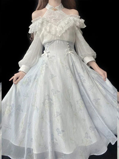 Belle Époque Couture Midi Dress – Chic Design