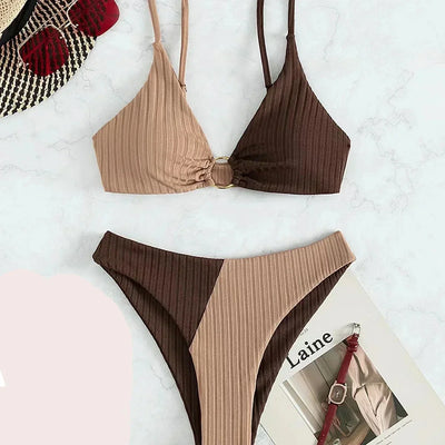Stylish High Waist Push-Up Bikini Set for Women