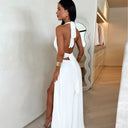 Chic Halter Dress with Sleek Design