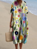 Vibrant Floral Summer Dress for Women
