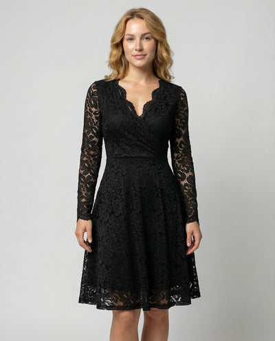 Luxe Lace Midi Dress for Women
