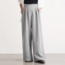 Chic High-Waisted Wide Leg Trousers with Pleats