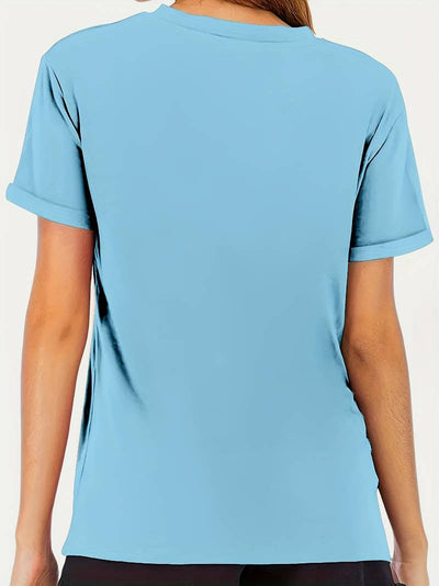 Dandelion Print Round Neck T-Shirt