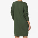 Chic Women's Sweatshirt Dress with Pockets