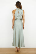 Asymmetrical Round Neck Midi Dress