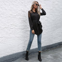 Chic Women's Lace Shirt Dress with Belt
