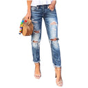 Chic Destroyed Boyfriend Jeans for Women