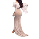 Stunning Evening Dress with Feathers and Sequins