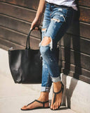 Trendy Distressed Women's Denim Jeans