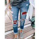 Trendy Women's Boyfriend Jeans with Unique Designs
