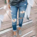 Trendy Women's Boyfriend Jeans with Unique Designs
