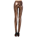Women's Trendy Animal Print Leggings with Sheer Panels