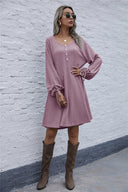 Chic Women's Waffle Knit Sweater Dress