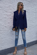 Structured Shoulder Women's Blazer - Chic Style