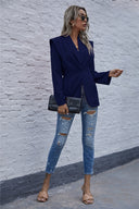 Structured Shoulder Women's Blazer - Chic Style