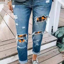 Trendy Women's Boyfriend Jeans with Unique Designs