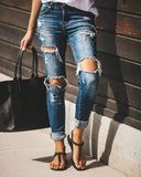 Trendy Distressed Women's Denim Jeans