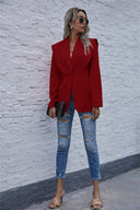 Structured Shoulder Women's Blazer - Chic Style