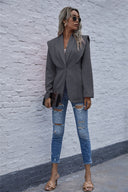Structured Shoulder Women's Blazer - Chic Style