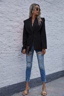 Structured Shoulder Women's Blazer - Chic Style