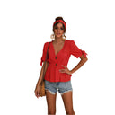 Chic Women's Blouse with Decorative Button Accents