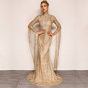 Enchanting Mermaid Evening Dress with Long Sleeves