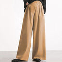 Chic High-Waisted Wide Leg Trousers with Pleats