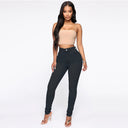 High-Waisted Shaping Seams Women's Skinny Jeans