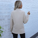 Stylish Women's Blouse with Knot Detail & Button Closure