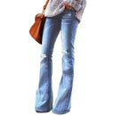 Stylish Women's Bootcut Jeans with Decorative Stitching
