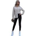 Stylish Women's Blouse with Knot Detail & Button Closure