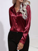Chic Satin Blouse for Autumn Style