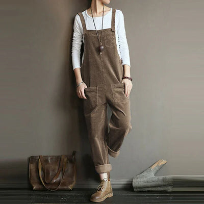 Chic Corduroy Wide Leg Jumpsuit
