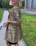 Glossy Women's Blazer for Chic Style