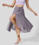 Chic High-Waisted 2-in-1 Midi Skirt