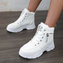Women's Ankle Boots with Fleece Lining & Zipper Detail | Plus Sizes