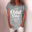 Trendy Round Neck Graphic Tee