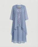 Chic Two-Piece Chiffon Ensemble