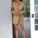 Chic Solid Blazer Dress for Stylish Occasions