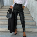 Chic Women's Zipper Detail Trousers